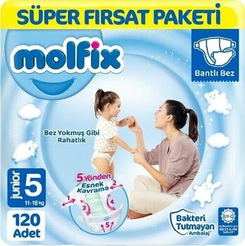 Molfix Bebek Bezi 5 Beden Süper Fırsat Paketi 120 Adet