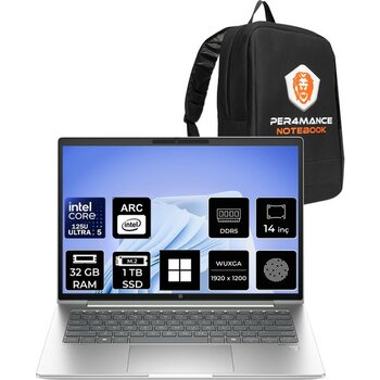 HP Elitebook 840 G11 Core Ultra 5 125H 32GB RAM 1TB SSD 14" FHD+ Win11 Home 970V6ETPN363 Notebook + Per4 Çanta - 1 TB - 32 GB