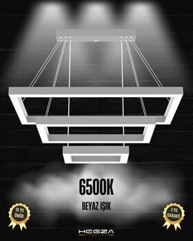 Hegza Lighting Hermano (Gri Kasa, Beyaz Işık) Ledli Modern Sarkıt Linear LED Avize Salon Mutfak Oturma Odası Yatak Odası Antre Hol LED - Gri