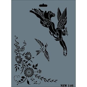 Rich New Seri N146 Stencil 35x25 Cm