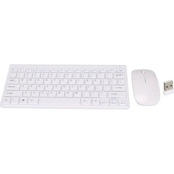 Kablosuz Klavye Mouse Kombinasyonları Beyaz 2.4G USB