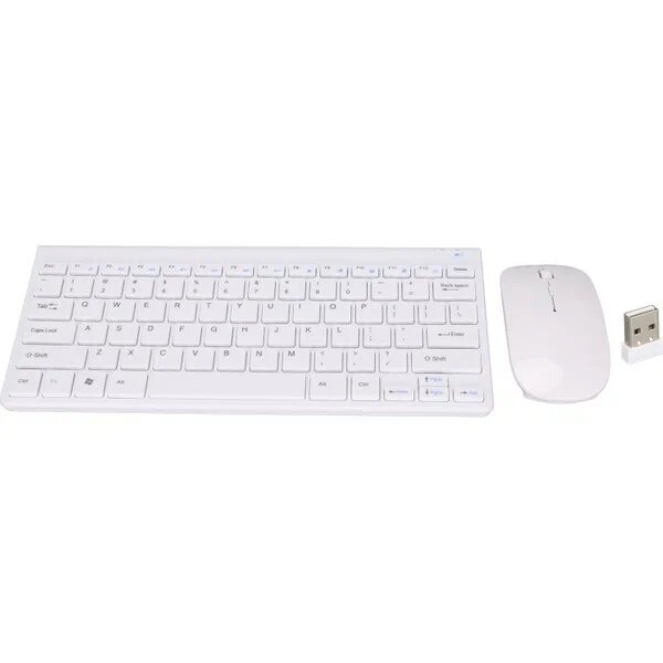 Kablosuz Klavye Mouse Kombinasyonları Beyaz 2.4G USB