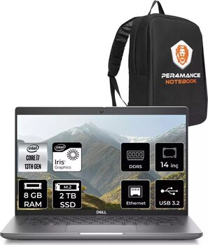 Dell Latitude 5440 İ7 1370P 8Gb Ddr5 2Tb Ssd 14'' Fhd Fdos Dizüstü Bilgisayar & Per4 Çanta