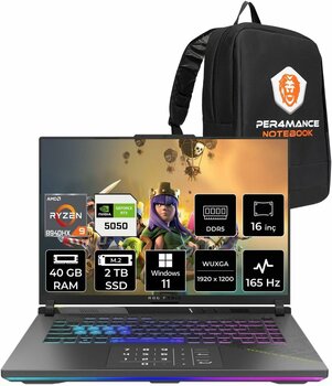 ASUS Rog Strix G16 R9 8940HX 40GB 2TB SSD RTX5050/8GB 165Hz 16" WUXGA W11H Gaming Laptop G614PH