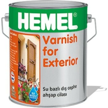 Hemel Su Bazlı Dış Cephe Ahşap Cilası 2,5 Lt Şeffaf Su İtici Özellikli Kullanıma Hazır