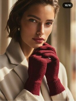 Eleven Markets Kışlık Tiriko Kadın Eldiven Bordo Eldiven - Standart