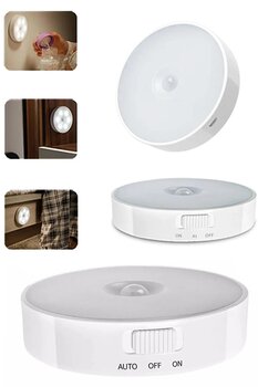 Modaba Dekoratif Hareket Sensörlü Mıknatıslı Spot Led Lamba Gece Lambası 1 Adet