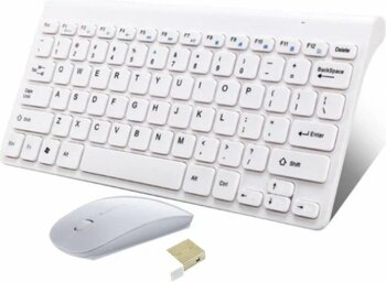 Preo PTAB T10 10.1" Tablet Uyumlu Kablosuz Taşınabilir Q Klavye Ve Mouse Set BEYAZ