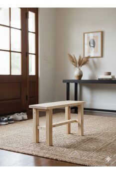 Woodzen Ahşap bank oturak, tabure, banyo taburesi dresuar sporcu dinlenme koltuğu soyunma kabini oturağı