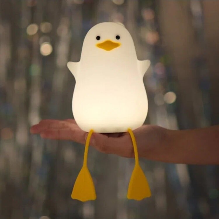 Wondernest Tatlı Sevimli Ördek Lambası Sıcak Beyaz Gece Lambası