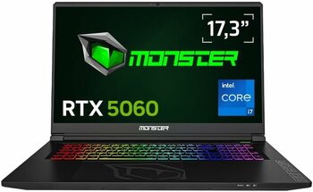 Monster Tulpar T7 V26.2.14 Intel Core i7 13620H 24GB RAM 1TB SSD 8 GB RTX 5060 Freedos 17,3" FHD 144 Hz Oyun Bilgisayarı