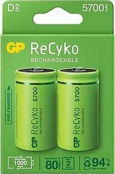 GP Recyko 5700 mAh Ni-Mh 2'li Şarjlı D Büyük Pil