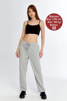 OXVİN Kadın Baggy Oversize Eşofman Altı Bol Paça 2 Iplik Orta Kalınlıkta Uzun (ORİJİNAL KALIP) S Beden