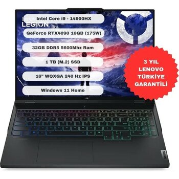 Lenovo Legion Pro 7 Intel Core i9-14900HX 32GB 1TB SSD 16GB RTX4090 16"WQXGA IPS Windows 11 Home 83DE002KTR