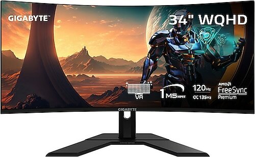Gigabyte G34WQC 34 inç 3440 x 1440 WQHD Oyuncu Monitörü