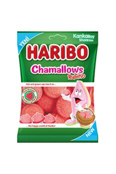 Haribo ( 5 ADET ) Haribo Chamallows Rubino Çilek Aromalı Marshmallow 70 gr