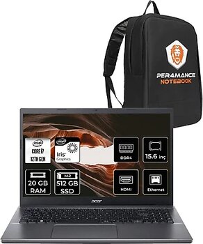 Acer Extensa 15 EX215-55 i7-1255U 20GB RAM 512GB SSD 15.6'' FHD FDOS Dizüstü Bilgisayar & PER4 ÇANTA
