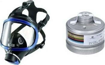Drager X-Plore® 6300 Tam Yüz Gaz Maskesi + A1b2e2k1 Hg Co No P3 Filtre