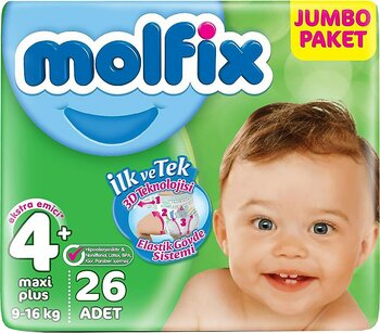 Molfix 4+ Numara Maxi Plus 26'lı Bebek Bezi