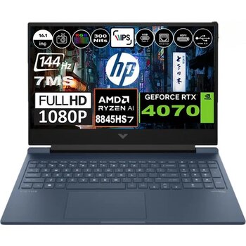 Hp Victus 16 Amd Ryzen 7 8840H 32GB Ddr5 1tb SSD RTX4070 (8gb) 144Hz 7ms 300NİT 16.1 Inç WINDOWS11 Fullhd Gaming Laptop A05N7EA - 1 TB - 32 GB
