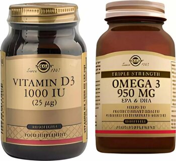 Solgar Vitamin D3 1000Iu Yumuşak 100 Kapsül & Omega 3 950 Mg 50 Kapsül