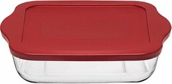Paşabahçe 59034T00 Kapaklı Kare Borcam - 25X22 cm - Çok Renkli