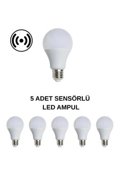 Cata CT-4259 Sensörlü Led Ampul 15W Beyaz Işık - 5’li Paket