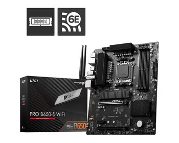 Mb Pro B650-S Wifi Am5 Ddr5 7200mhz(Oc) Hdmi Dp M.2 Usb3.2 2.5g Lan Wi-Fi 6e Atx