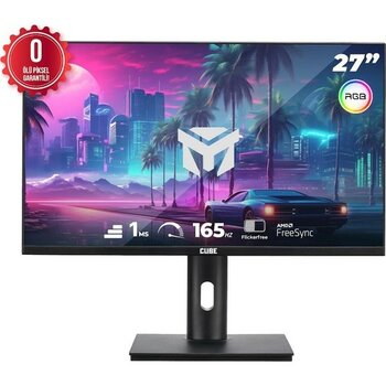 Cube 27 inç VA Panel 1ms Tepki Süresi 165 Hz Yenileme Hızı 2560x1440 QHD LCD Monitör - Standart