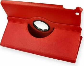 Newface Ipad Pro 11 (2024) Kılıf 360 Kırmızı iPad Pro 11 (2024) Uyumlu Deri Tablet Kılıfı