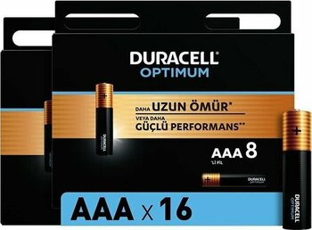 Duracell Optimum Aaa Alkalin Pil, 1,5 V LR03 MN2400, 16’li Paket - 16'lı