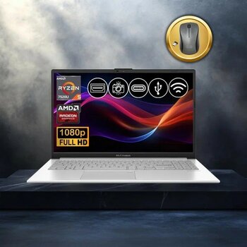 Asus Vivobook Go 15 RYZEN5-7520U 8gb 512GB Nvme SSD E1504FA-BQ1741 Atl5 15.6" Freedos Notebook+Mouse - 512 GB - 8 GB