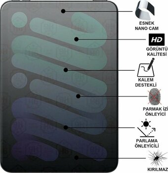 Samsung Galaxy Uyumlu Tab S8 Plus Sm-x800 Mat Kırılmaz Cam Nano Ekran Koruyucu