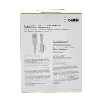 MWX Teknoloji Örgülü Lightning Kablosu (, Ipad, 'lar Için Boost Charge Lightning - USB Kablosu) Mfi Sertifikalı Şarj Kablosu, Örgülü Lightning Kabl...