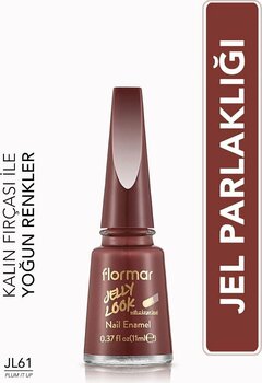 Flormar Jel Görünümlü Parlak Oje (BORDOMSU MOR) - Jelly Look Nail Enamel-jl61 Plum It Up-8690604612819