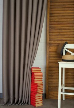 Massarelli Keten Sık Pile Vizon 60 x 260 cm Fon Perde