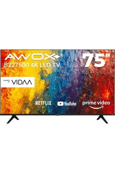 Awox B227500 4K Ultra HD 75 inç LED Siyah Smart TV