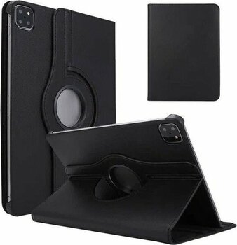 Israh Siyah iPad Pro 12.9 İnç 5. ve 6. Nesil 2021 / 2022 İçin Uyumlu 360 Derece Dönebilen Tablet Kılıfı