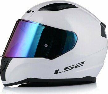 Ls2 Rapıd 2 Beyaz Kapalı Motosiklet Kaskı Gökkuşağı Camlı - M