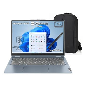 Ideapad Flex 5 14Abr8 Amd Ryzen 7 5825U 16Gb 512Gb Ssd 14" Wuxga Ips Panel W11h Taşınabilir Bilgisayar 82Xx00fktx + Lenovo Digital Kalem + Snertech Çanta