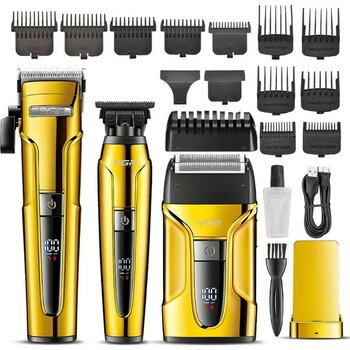 Vgr Voyager V-694 Profesyonel Şarjlı Traş Makinesi Seti - 3'ü 1 Arada Kuaför Seti - sarı