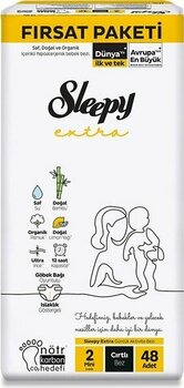Sleepy Extra Bebek Bezi 2 Beden 48 Adet - 2 Beden 4 - 8 kg 72'li