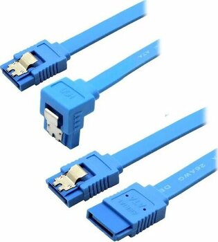 Koodmax Sata 3.0 Data Kablosu Mavi - Sata 3.0 L Tipi Veri Kablo - 2 Adet - 41.5 Cm