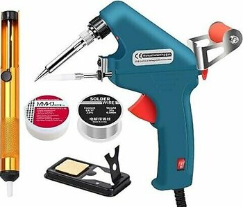 Valkyrie 5 Parça Tetikli Otomatik Beslemeli Havya Lehim Tabancası Seti - 60W 480°C Yeni Nesil Seramik Isınma - Tek El Kullanım