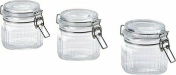 Ikea Kössebar Kapaklı Cam Kavanoz Cam 13 cl 3 Adet - Şeffaf