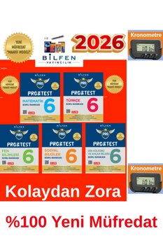 Bilfen Yayıncılık 2026 6.Sınıf Protest Tüm Dersler(M-F-T-S-D)5 Kitap %100 Yeni Maarif Müfredat Soru Bankası+KRONOMETRE