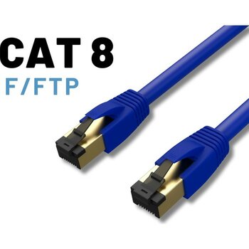 Irenıs Cat8 Kablo F/ftp Lszh Ethernet Network Lan Ağ Kablosu - Mavi - 50 cm