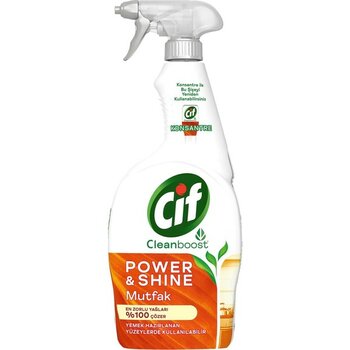 Cif Power Shine Cleanboost Sprey Temizleyici Mutfak Için Temizleyici ve Yağ Çözücü 750 ml