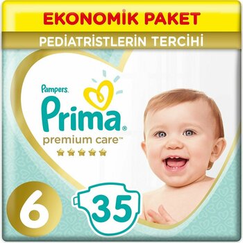 Prima Bebek Bezi Premium Care 6 Beden Ekonomik Paket 35 Adet 13+ Kg