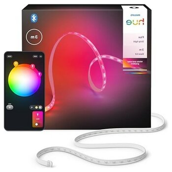 Philips Hue Flux 3 M LED Işık Şeridi, 1200 Lm, Canlı Renkler, Esnek Iç Aydınlatma, Chromasync Renk Karışımı, Rgbwwıc, Kesilebilir, Genişletilebilir...